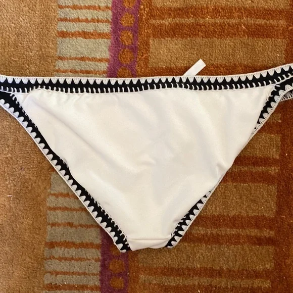Seafolly summer vibe hipster bikini bottoms white black US 12 - Picture 6 of 8